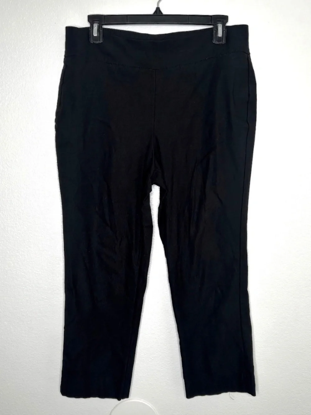 Chicos So Slimming Womens Black Crop Stretch Pull-On Pants Size 0.5/ 6